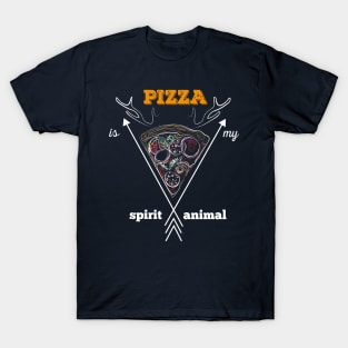 Pizza Is My Spirit Animal Happy Pizza Eater Gift T-Shirt